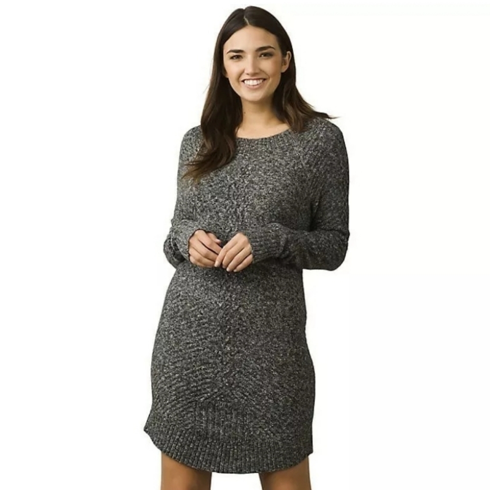 C2 PRANA Sweater Dress Cable Knit Long Sleeves